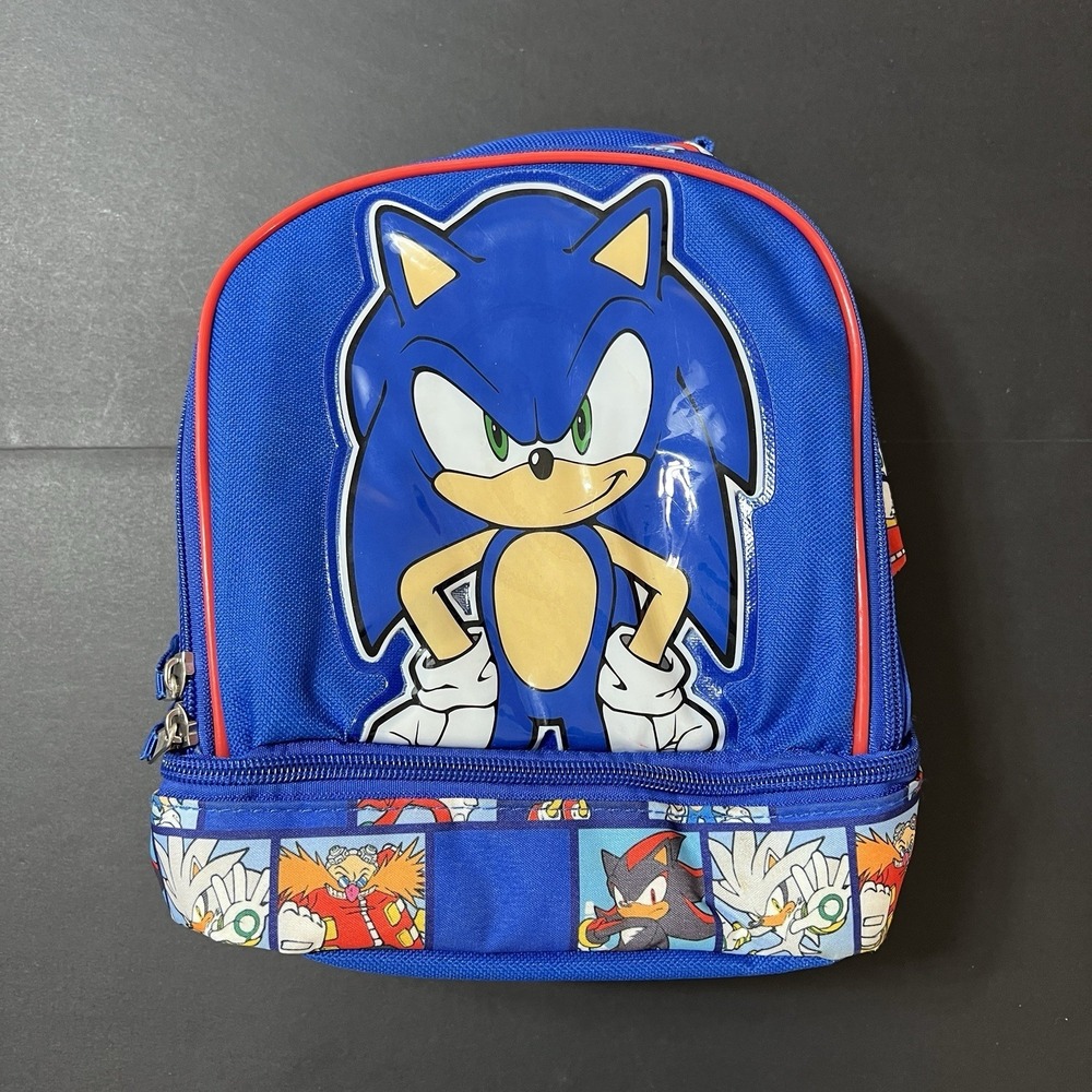 Sonic the Hedgehog Lunch Box Dual Chamber Insulated Tote School Work Kids